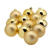 Weihnachtsbaumkugeln Decoris Gold Kunststoff 12 Stück