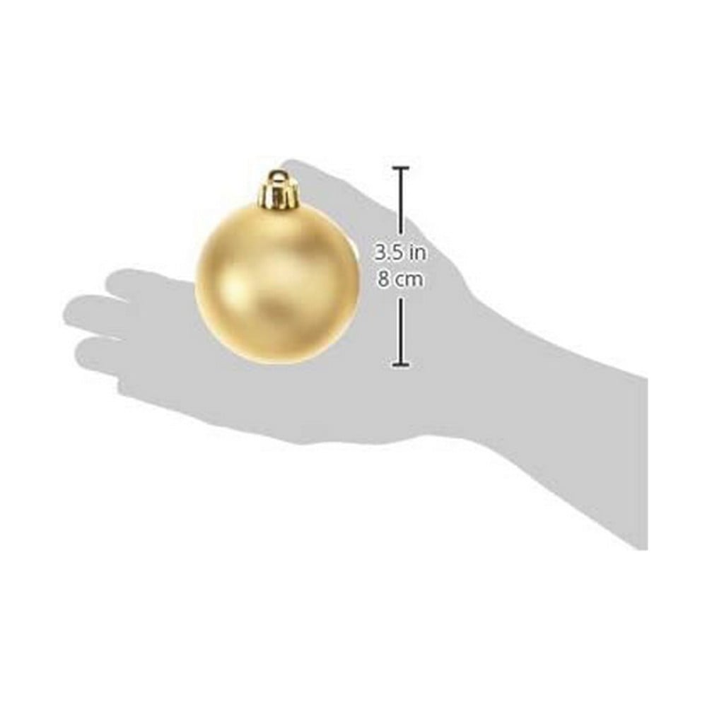 Christmas Baubles Decoris Golden Plastic 12 Units