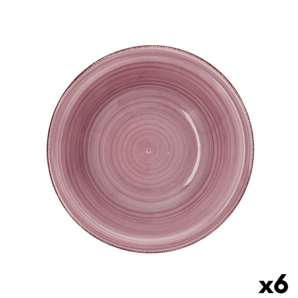 Saladier Quid Vita Peoni Céramique Rose (6 Unités) (Pack 6x)