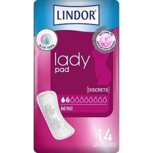 Incontinence Sanitary Pad Lindor Lady Pad Mini 14 Units