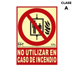 Sign Normaluz No utilizar en caso de incendio PVC