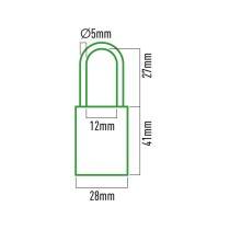 Kombinationsschloss EDM 85247 Messing