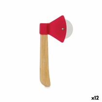 Découpeur de Pizza Kinvara CN52307-1 Marron Rouge Bambou Acier inoxydable polypropylène 21,7 x 2 x 10 cm Hache (12 Unités)