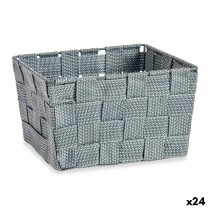 Korb Kipit A3-6878 Grau Stoff 15 x 10,5 x 20 cm Geflochten (24 Stück)