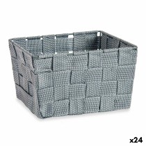 Mehrzweckkorb Kipit A3-6878 Grau Stoff 15 x 10,5 x 20 cm Geflochten (24 Stück)