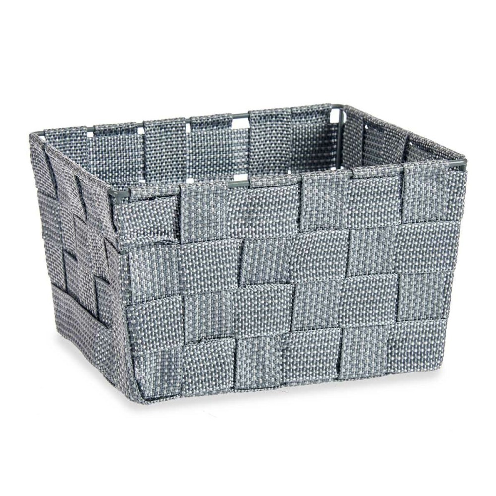Mehrzweckkorb Kipit A3-6878 Grau Stoff 15 x 10,5 x 20 cm Geflochten (24 Stück)