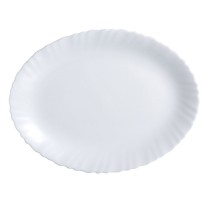 Plat à Gratin Luminarc Feston Oblongue Blanc verre (Ø 33 cm) (6 Unités)