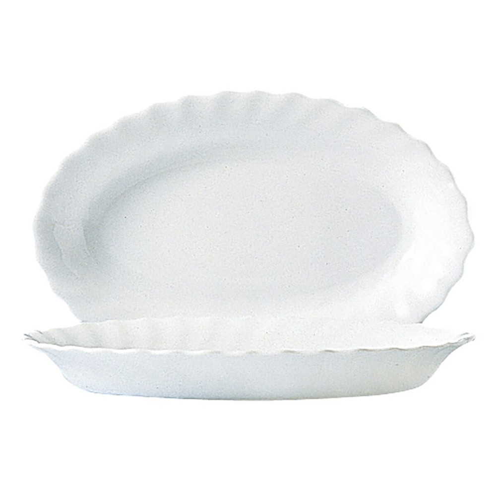 Plat à Gratin Luminarc Trianon Blanc verre (Ø 35 cm) (6 Unités)