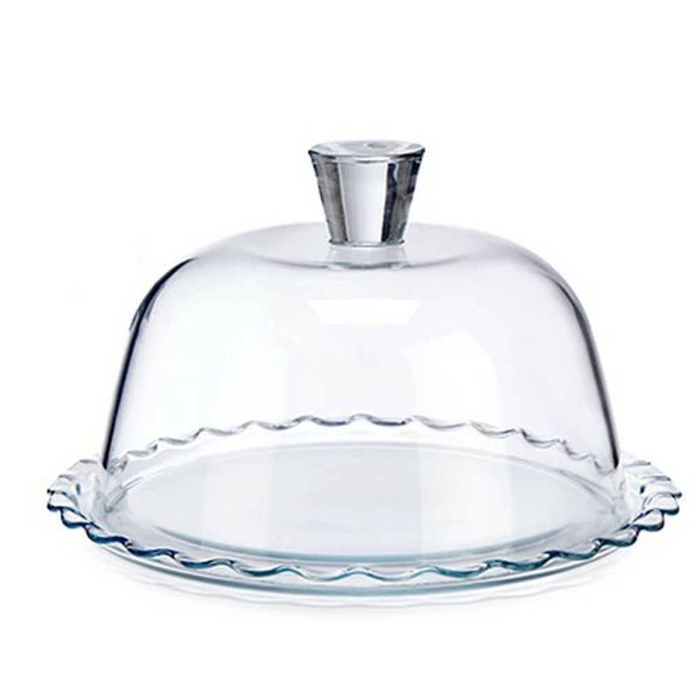 Lunch box Pasabahce Petite Patisserie Transparent Glass 26,4 x 15,5 x 26,4 cm Waves (2 Units)