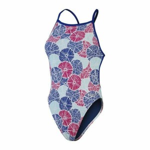 Women’s Bathing Costume Speedo Allover Vback Blue