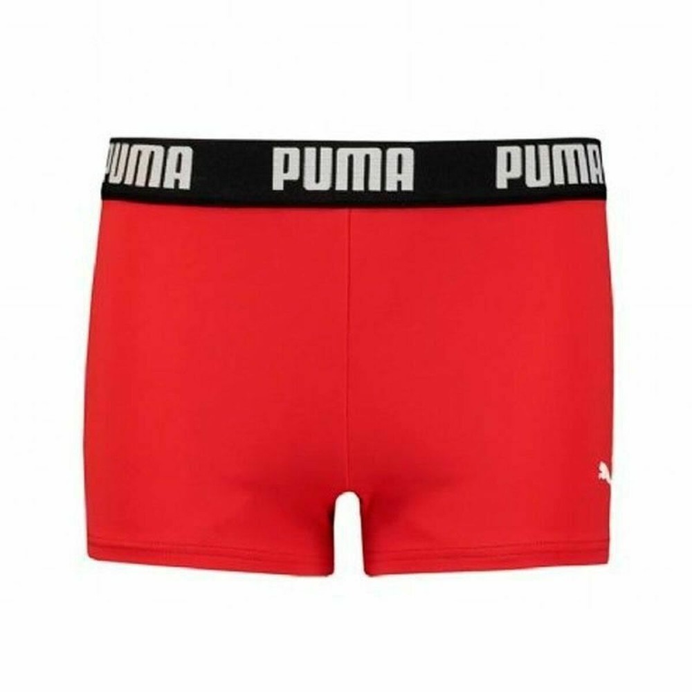 Boxer de Bain pour Enfants Puma Swim Logo Rouge