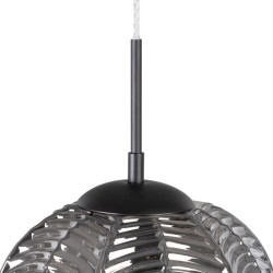 Deckenlampe 26 x 26 x 120 cm Kristall Grau