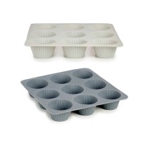 Muffin Tray Kinvara HH421 Light grey Dark grey 22 x 3 x 22 cm Magdalenas (6 Units)