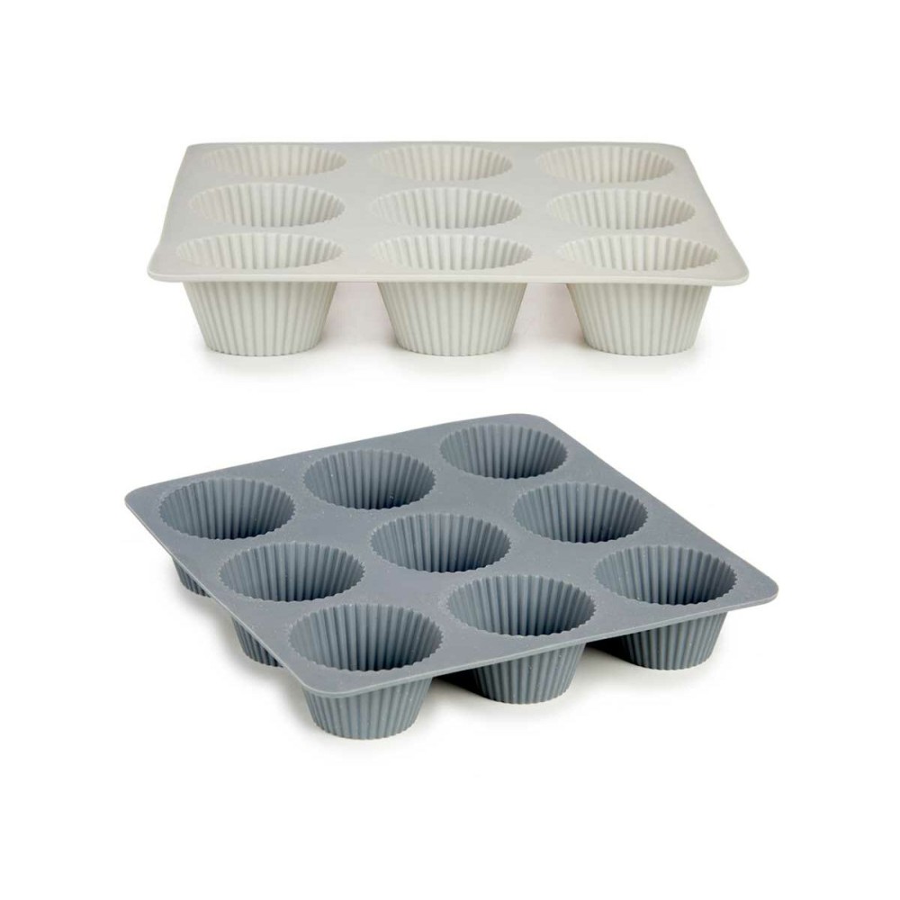 Moules à Muffins Kinvara HH421 Gris clair Gris foncé 22 x 3 x 22 cm Madeleines (6 Unités)