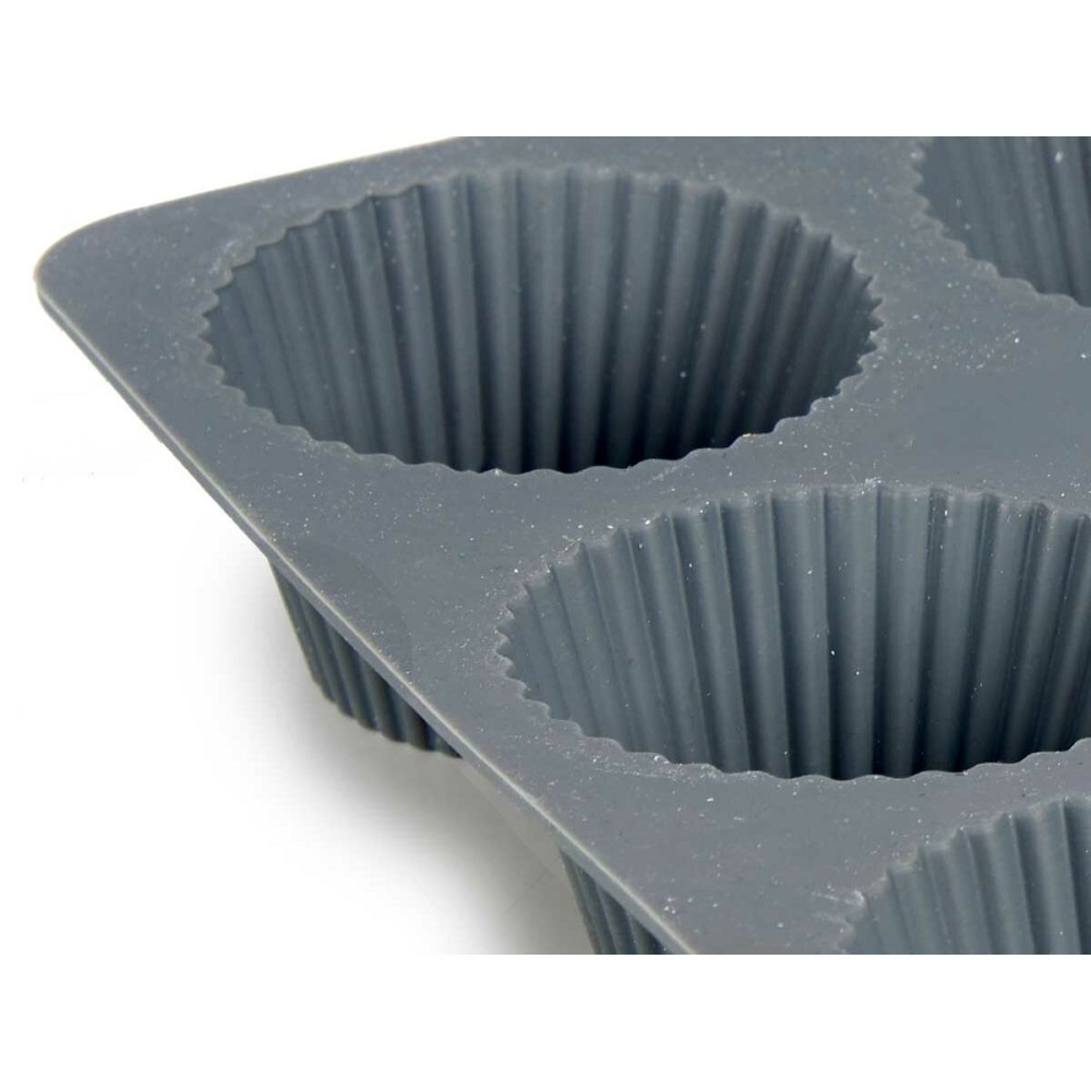 Muffin Tray Kinvara HH421 Light grey Dark grey 22 x 3 x 22 cm Magdalenas (6 Units)