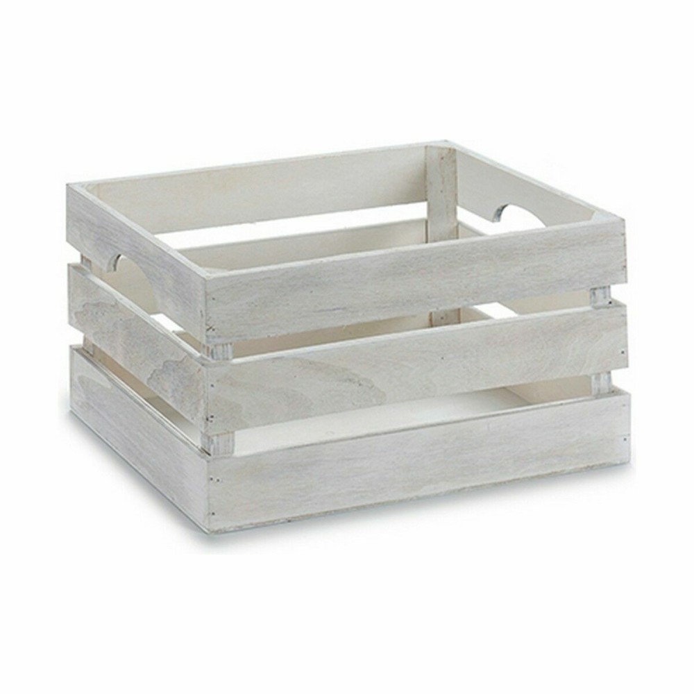 Decorative box White Wood 31 x 16 x 21 cm (18 Units)