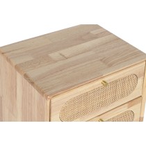 Chest of drawers DKD Home Decor Natural Metal Rubber wood 40 x 30 x 63 cm