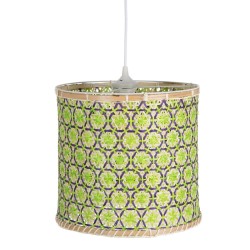 Ceiling Light 32 x 32 x 29 cm Natural Green Bamboo 220 V 40 W (3 Units)