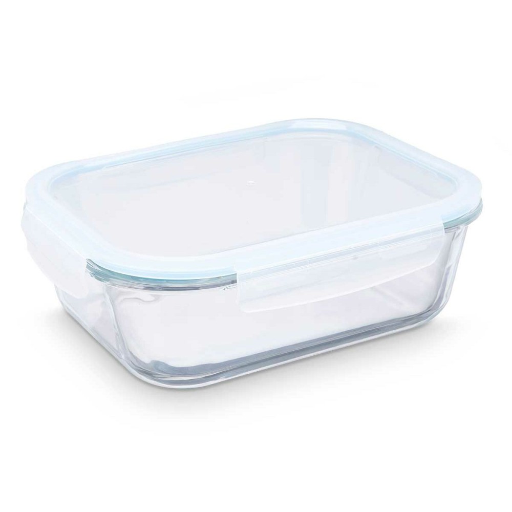 Lunch box Vivalto C2-2260K Transparent Silicone Borosilicate Glass 2,2 L 27 x 9 x 22 cm (6 Units)