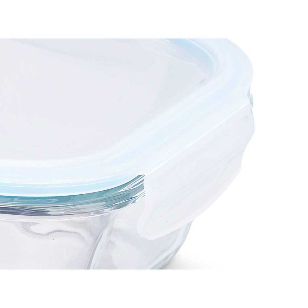 Lunch box Vivalto C2-2260K Transparent Silicone Borosilicate Glass 2,2 L 27 x 9 x 22 cm (6 Units)