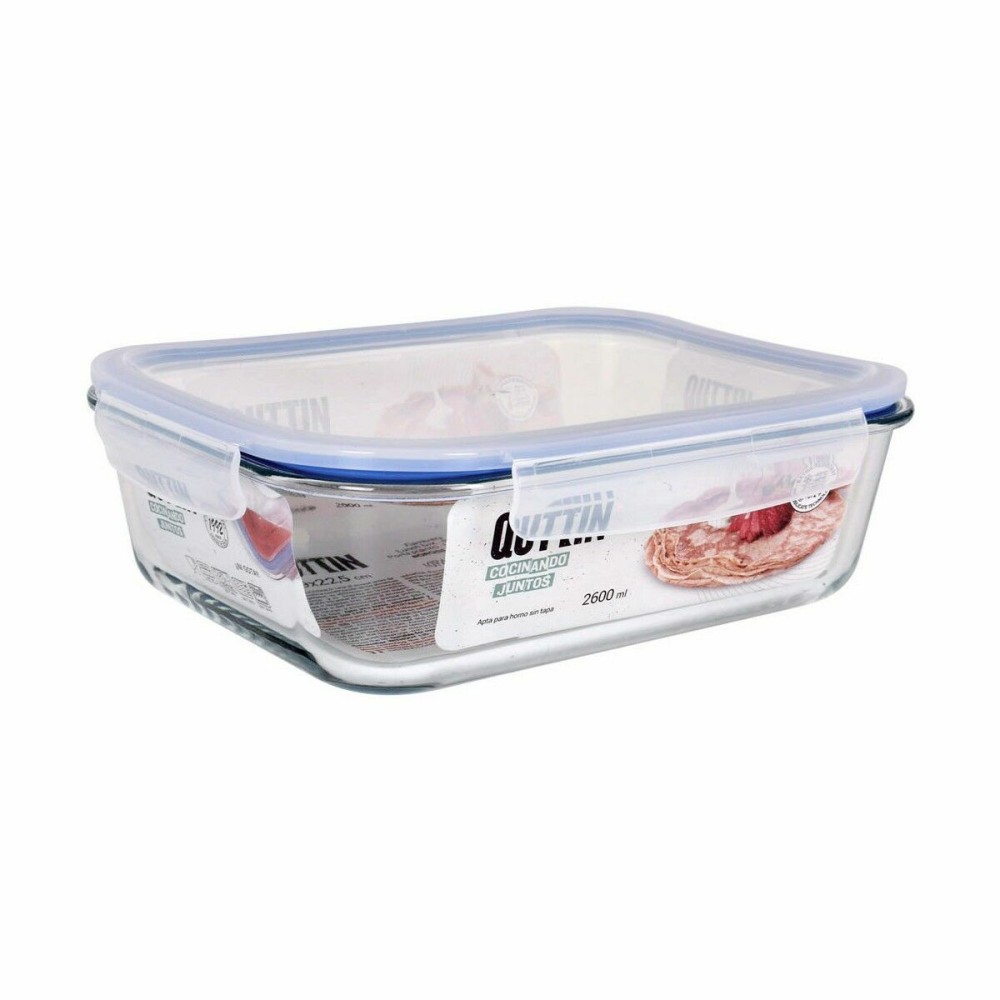 Lunchbox hermetisch Quttin   rechteckig 2,6 L (6 Stück)