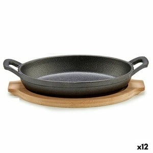 Casserole Dish for Serving Tapas Kinvara 1277SJ5103 Brown Grey 22,5 x 4,5 x 12,5 cm (12 Units)