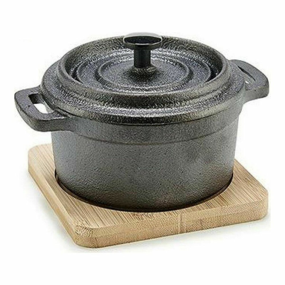 Saucepan Kinvara 219SJ091 Brown Black Bamboo Forged steel 13 x 10 x 8,5 cm (12 Units)