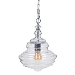 Deckenlampe 28 x 28 x 36 cm Kristall Metall Silber