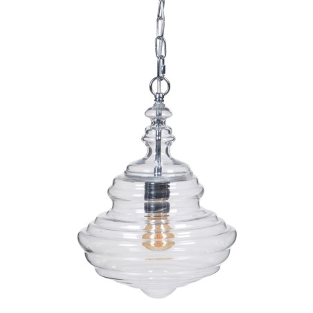 Ceiling Light 28 x 28 x 36 cm Crystal Metal Silver