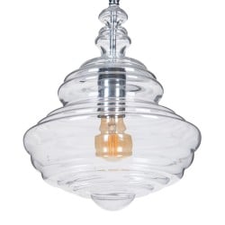 Deckenlampe 28 x 28 x 36 cm Kristall Metall Silber