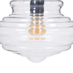 Ceiling Light 28 x 28 x 36 cm Crystal Metal Silver