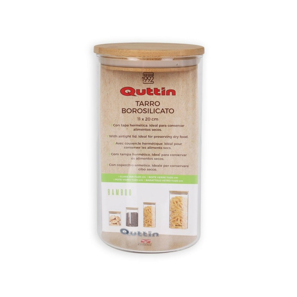 Jar Quttin Silicone Borosilicate Glass 1,45 L (12 Units)