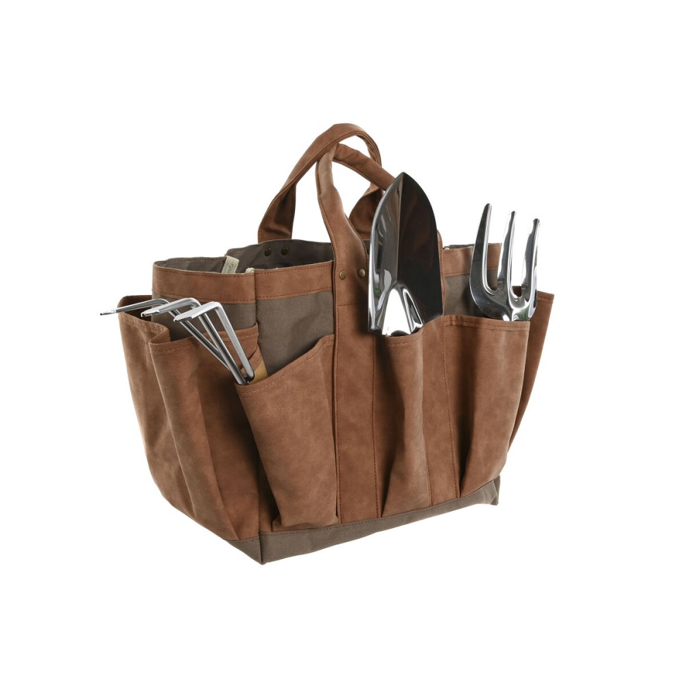 Tool Holder Home ESPRIT Bag Garden Brown 47 x 18 x 27 cm