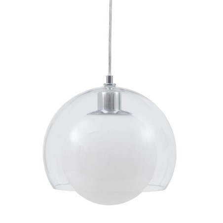 Ceiling Light 25 x 25 x 19,5 cm Crystal Silver Iron Ø 25 cm