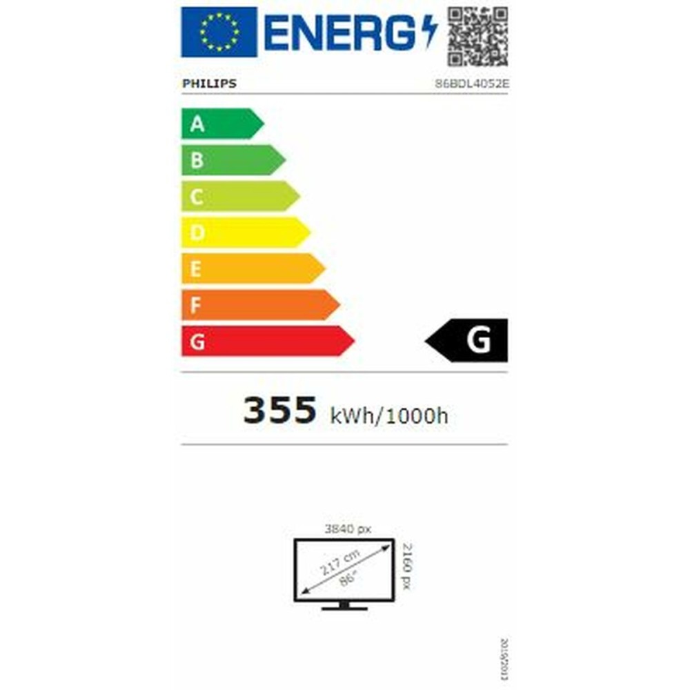 Moniteur Videowall Philips 86BDL4052E/02 4K Ultra HD 86" LED