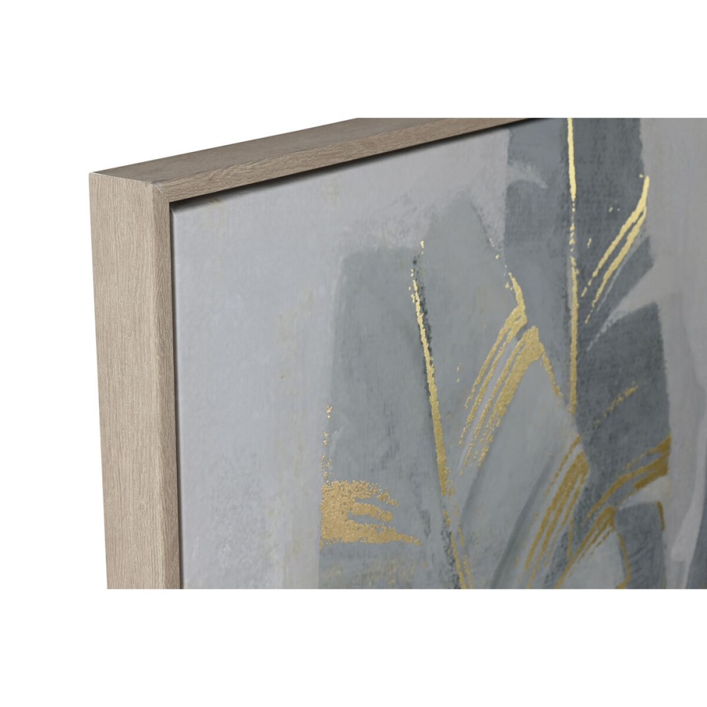 Painting Home ESPRIT Palms Golden Tropical 90 x 4 x 120 cm (2 Units)