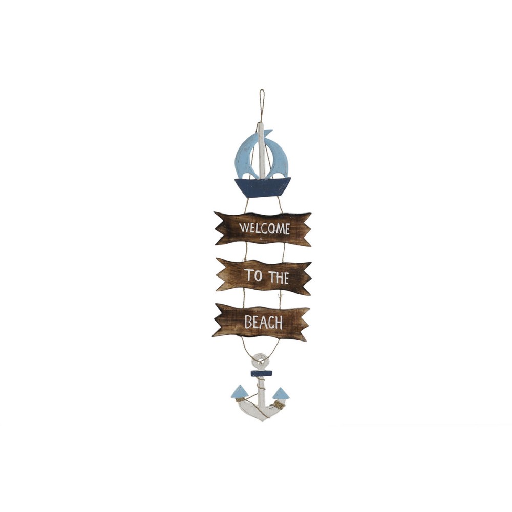 Hanging decoration Home ESPRIT Blue Natural 25 x 2 x 74 cm