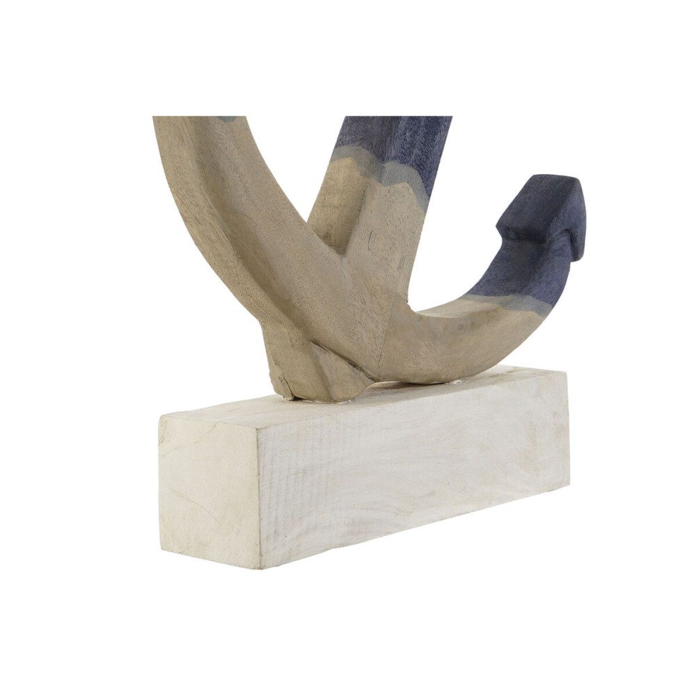 Decorative Figure Home ESPRIT Blue White Grey Anchor Mediterranean 37,5 x 7,5 x 52 cm