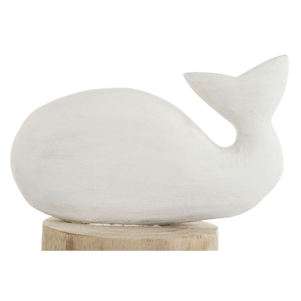 Figurine Décorative Home ESPRIT Blanc Naturel Baleine méditerranéen 17 x 10 x 28 cm