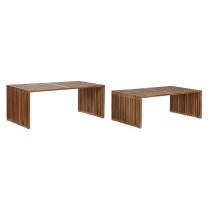 Jeu de 2 tables Home ESPRIT Naturel bois de teck 116 x 60 x 46 cm