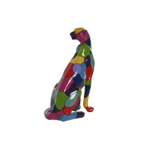 Decorative Figure Home ESPRIT Multicolour Panther 25 x 18 x 41 cm