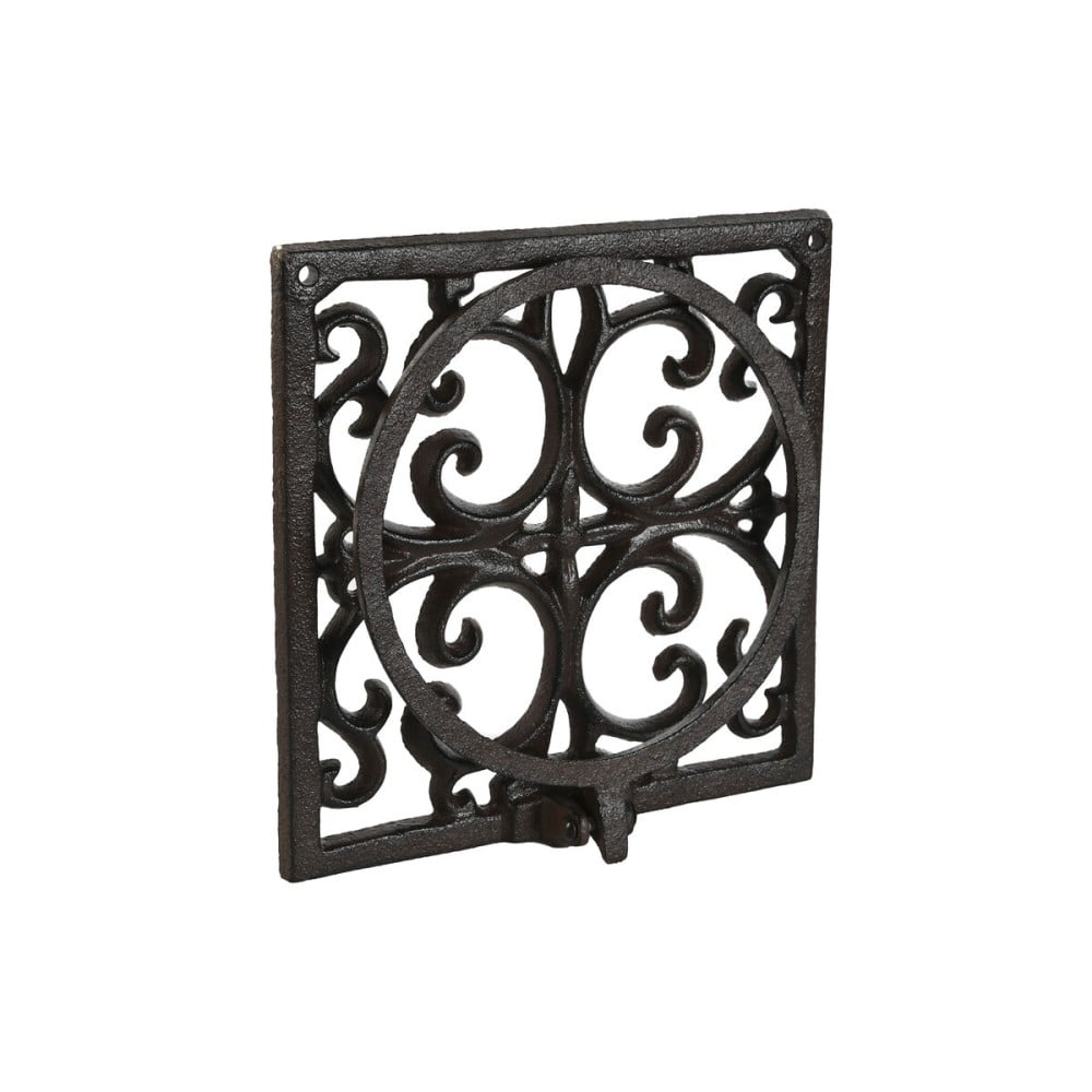 Wall Support for Hanging Flower Pots Home ESPRIT Dark brown Iron 18 x 17,5 x 18 cm