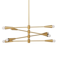 Deckenlampe 80 x 80 x 137,5 cm Gold Metall Moderne