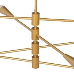 Ceiling Light 80 x 80 x 137,5 cm Golden Metal Modern