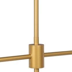 Ceiling Light 80 x 80 x 137,5 cm Golden Metal Modern