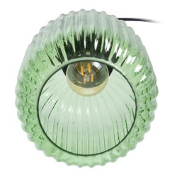 Ceiling Light Crystal Metal Green 14 x 14 x 32 cm