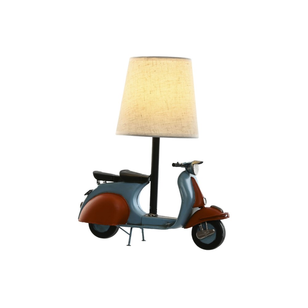 Desk lamp Home ESPRIT Blue Orange Linen Metal 31 x 15 x 34 cm