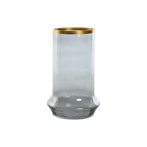 Kerzenschale Home ESPRIT Blau Gold Kristall 17 x 17 x 28 cm