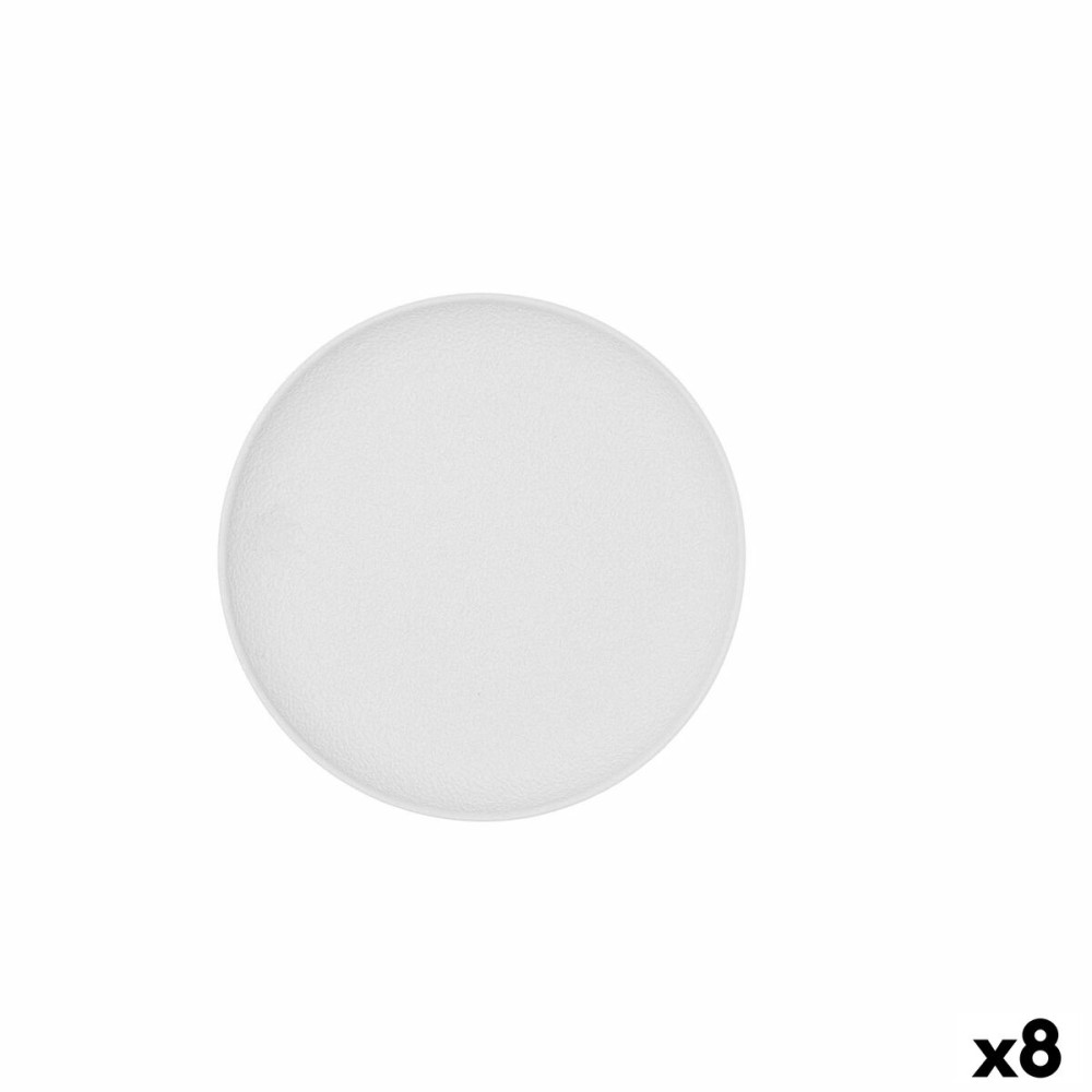 Assiette plate Bidasoa Fosil Blanc Céramique 21,3 x 21,2 x 2,2 cm (8 Unités)