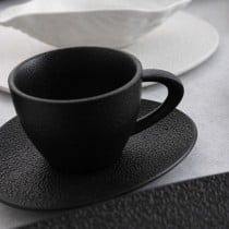 Assiette Bidasoa Fosil Noir Céramique Alumine 15,8 x 13,8 x 2 cm Café (8 Unités)